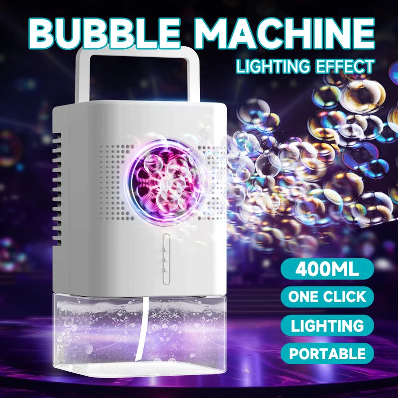 Highly durable, portable bubble generator with a large capacity of 400 ml – perfect for outdoor gatherings.