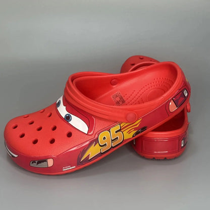 HotHigh Quality Mcqueens Cartoon Animation Series Solid Waterproof Slippers Suitable Casual Ankle-wrap Eva Shoes Gifts