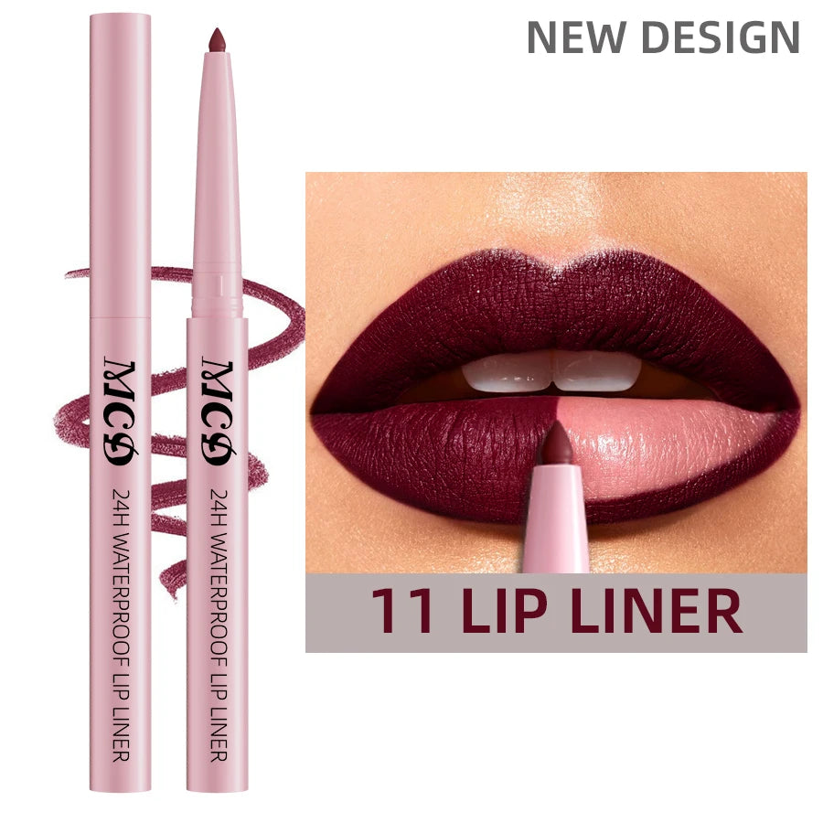 1PC Waterproof Matte Lip Liner Contours Lips in Shades Sexy Red Lipstick Natural Color Lip Makeup Hydrating Lip Cosmetic Gifts