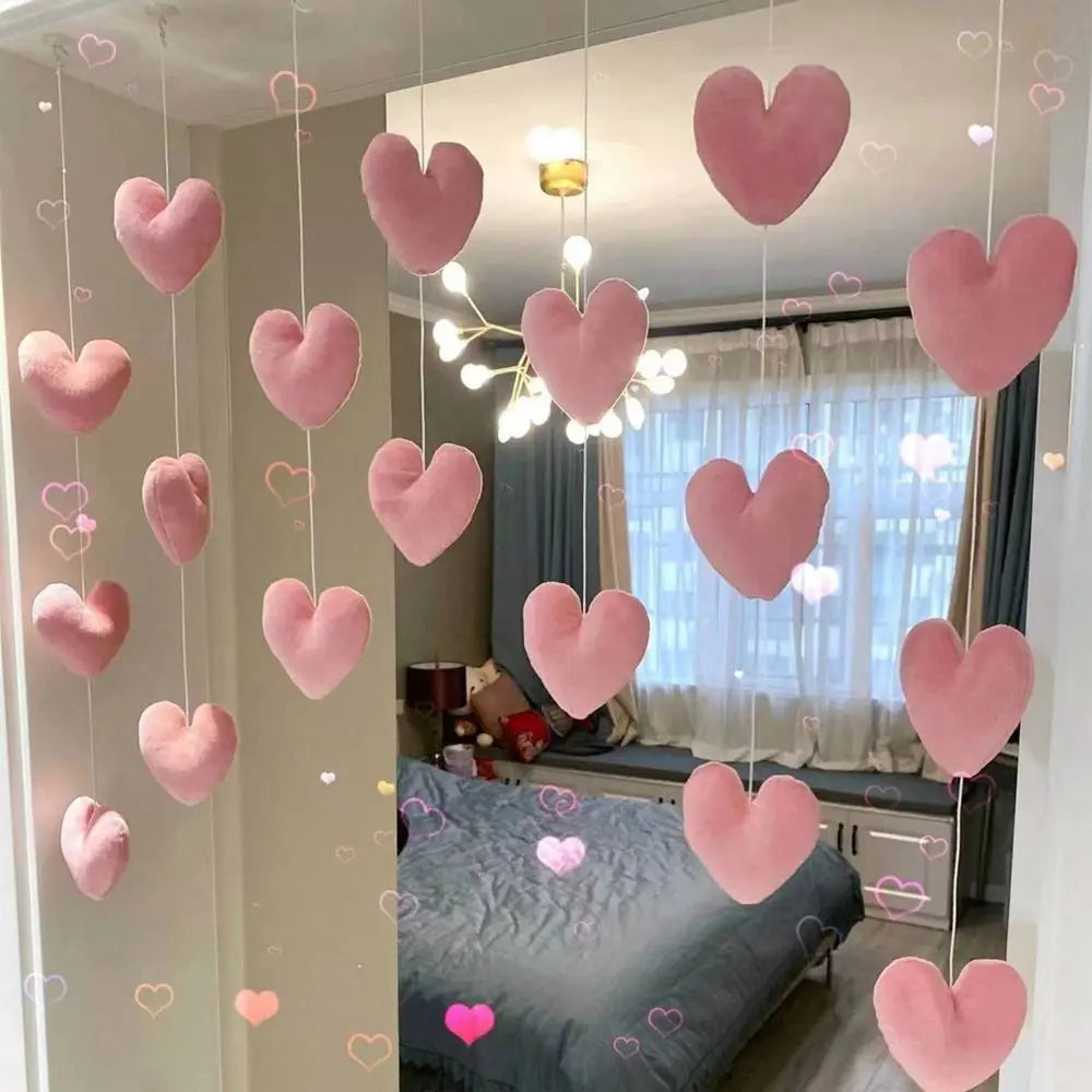 Partition Girls Room Decor High Beauty Women Gift Door Hanging Curtain Love Hearts Pendant Home Decor Door Curtain Ornaments