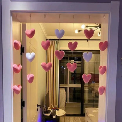 Partition Girls Room Decor High Beauty Women Gift Door Hanging Curtain Love Hearts Pendant Home Decor Door Curtain Ornaments