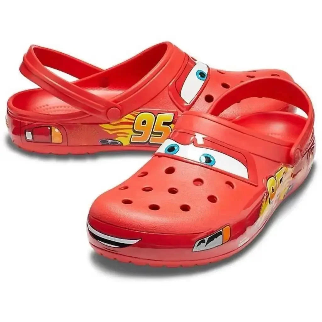HotHigh Quality Mcqueens Cartoon Animation Series Solid Waterproof Slippers Suitable Casual Ankle-wrap Eva Shoes Gifts