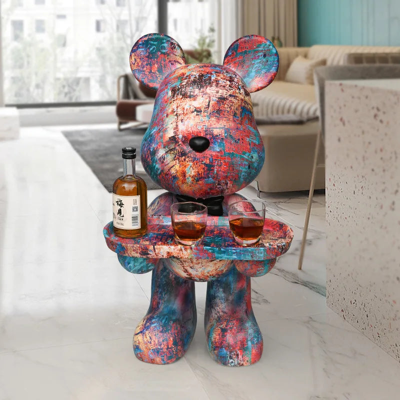 Living Room End Tables Home Decor Nordic Coffee Table Resin Ornaments Modern Tea Table Indoor Tray Decoration Sofa Side Tables
