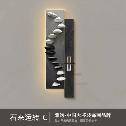 Living room decoration painting, light luxury, high-end feeling, background wall hanging painting.