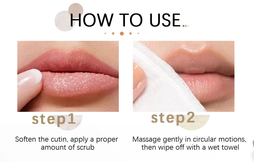 Lip Scrub Improve Dark Lips Moisturizing Reduce Lip Lines Anti Drying Deep Nourishment Repair Exfoliating Massage Lip Care