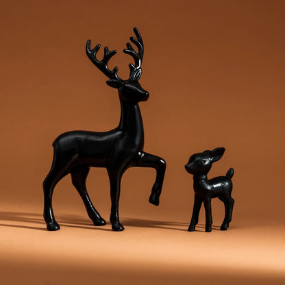 Room Decor Mother Deer Cute Kids Room Decor Sculptures Kawaii Miniatures Sculptures Christmas Home Decoration Fawn Figurines